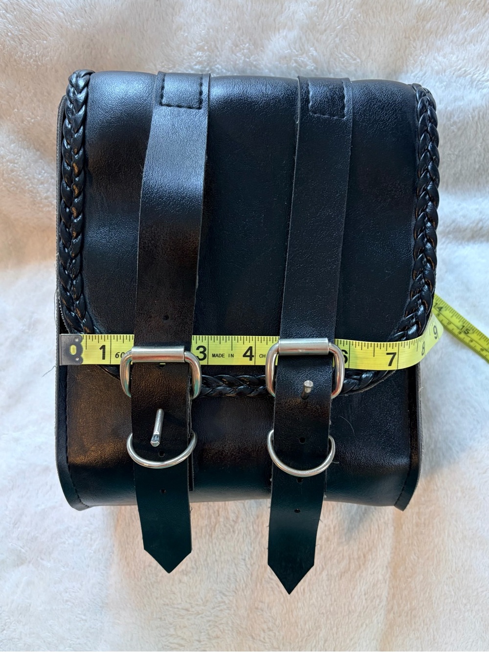 Willie & Max Braided Series Sissy Bar Leather Bag - Picture 10 of 10